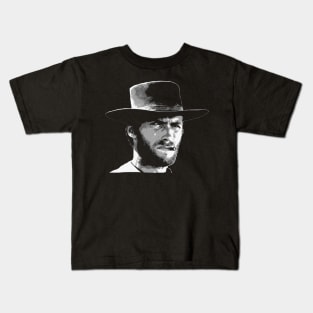 Clint Eastwood Black and White Kids T-Shirt